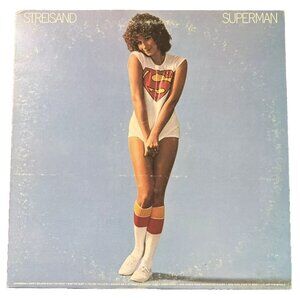 Superman Barbra Streisand Columbia 1977 Vinyl LP JC 34830 With Lyrics/Poster